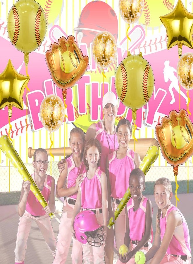 HEPAPATE Softball Party Balloons,12pcs Softball Glove Foil Balloons,Bat Balloon confetti balloon for Sports Theme Supplies Gender Reveal Baby Shower Decoration,Boys Girls Birthdays Party Supplies - Image 5